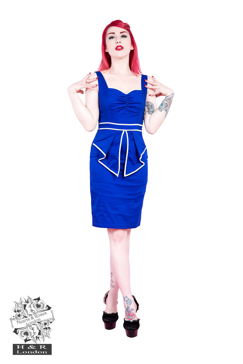 Blue Sailor Pencil Dress